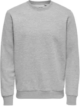 Image of ONLY and SONS Ceres Life Crew Neck Sweatshirt light grey