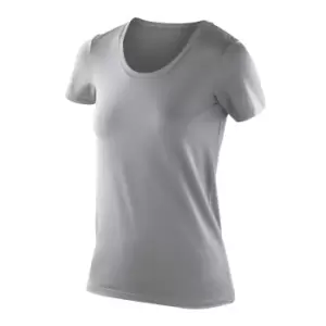 Image of Spiro Womens/Ladies Impact Softex Short Sleeve T-Shirt (S) (Cloudy Grey)