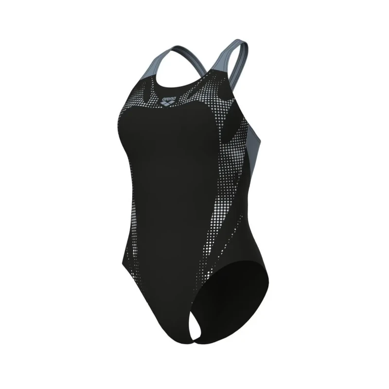 Image of Womens 1 Piece swimsuit Arena Spider Web V Noir Female 44