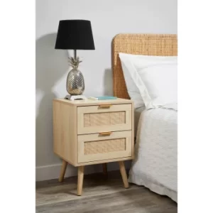 Image of Miami 2 Drawer Bedside Table