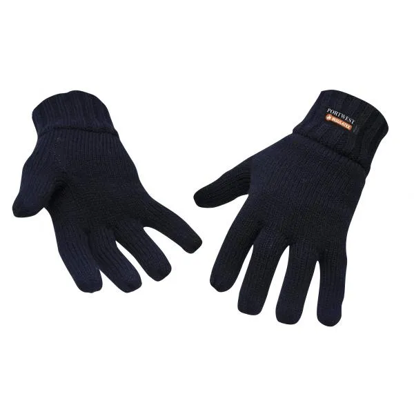 Image of Portwest Insulatex Lined Knit Gloves GL13NAR Colour: Navy