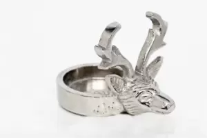 Image of Silver Tealight Holder With Stags Head