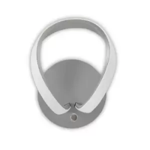 Image of Knot Touch Dimmer Wall Lamp 12W LED 3000K, Silver, Frosted Acrylic, Polished Chrome