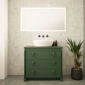 Image of 600 x 1150mm IP44 LED Bathroom Mirror & Demister - Tunable White Diffused Border