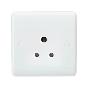 Image of Curved Edge 5A Unswitched Round Pin Socket - Knightsbridge