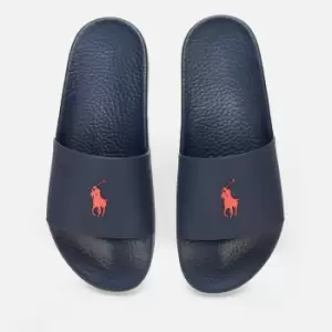 Image of Polo Ralph Lauren Mens Slide Sandals - Navy/Red PP - UK 9