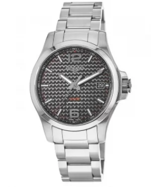 Image of Longines Conquest V.H.P. Stainless Steel Black Carbon Fiber Dial Mens Watch L3.716.4.66.6 L3.716.4.66.6