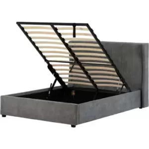 Image of Seconique Amelia Plus 135 x 190 UK 4ft6 Double Dark Grey Fabric Bed Frame