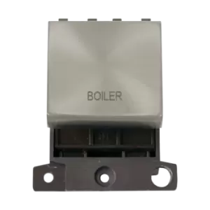 Image of Click Scolmore MiniGrid 20A Double-Pole Ingot Boiler Switch Satin Chrome - MD022SC-BL