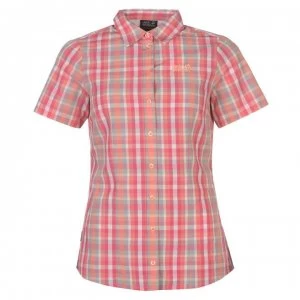 Image of Jack Wolfskin Hot Fairfo Short Sleeved Shirt Ladies - Pink