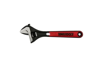 Image of Teng Tools 4003IQ 8" Adjustable Wrench - 15° Jaw - Bi-Material Grip (28mm Cap)