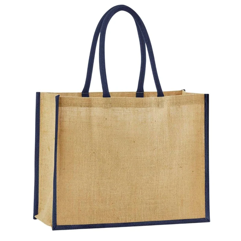Image of Westford Mill Womens Classic Starched Jute Tote Bag in Natural Natural Female One Size