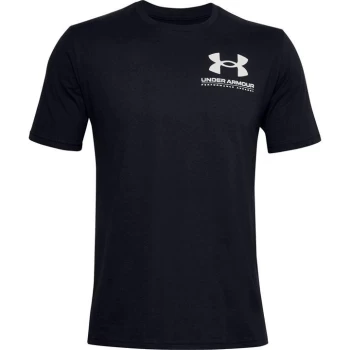 Image of Under Armour Performance Logo T Shirt Mens - Black