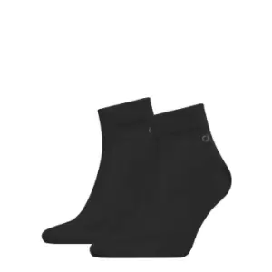 Image of Calvin Klein quarter Socks 2 Pack Mens - Black