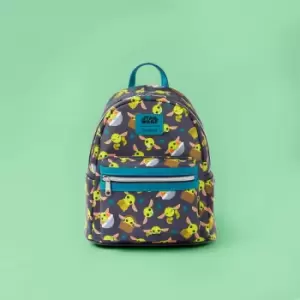 Image of Loungefly Star Wars The Mandalorian The Child Aop Mini Backpack - VeryNeko Exclusive