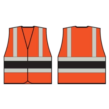 Image of Orange Wceng Vest with Black Band - Size Large