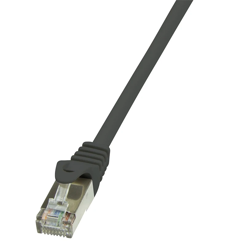 Image of LogiLink 0.25m Cat.6 F/UTP RJ45 networking cable Black Cat6 F/UTP (FTP