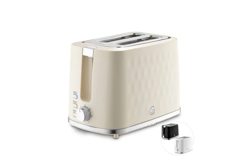 Image of Swan Hexton 2 Slice Toaster in Cream Cream Unisex