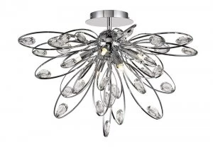 Image of Ceiling 6 Light G9 Polished Chrome, Crystal
