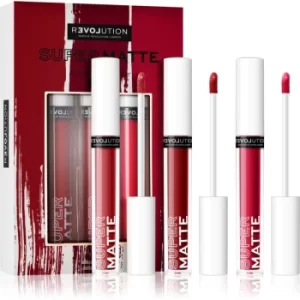 Image of Revolution Relove Super Matte Liquid Lip Lipstick Set Shade Heat