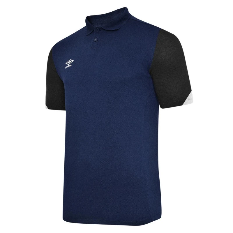 Image of Umbro Total Training Polo Shirt in Mid Navy Size: 11-12 Years Mid Navy Unisex 11-12 Years