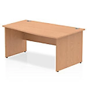 Image of Impulse Panel End 1600 Right Hand Wave Desk Oak