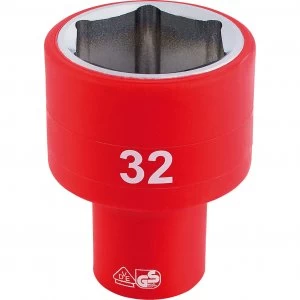 Image of Draper 1/2" Drive VDE Fully Insulated Hexagon Socket Metric 1/2" 32mm