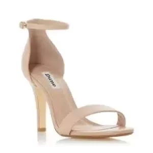 Image of Dune True Nude Leather 'Mydro' High Stiletto Heel Ankle Strap Sandals - 8 - beige