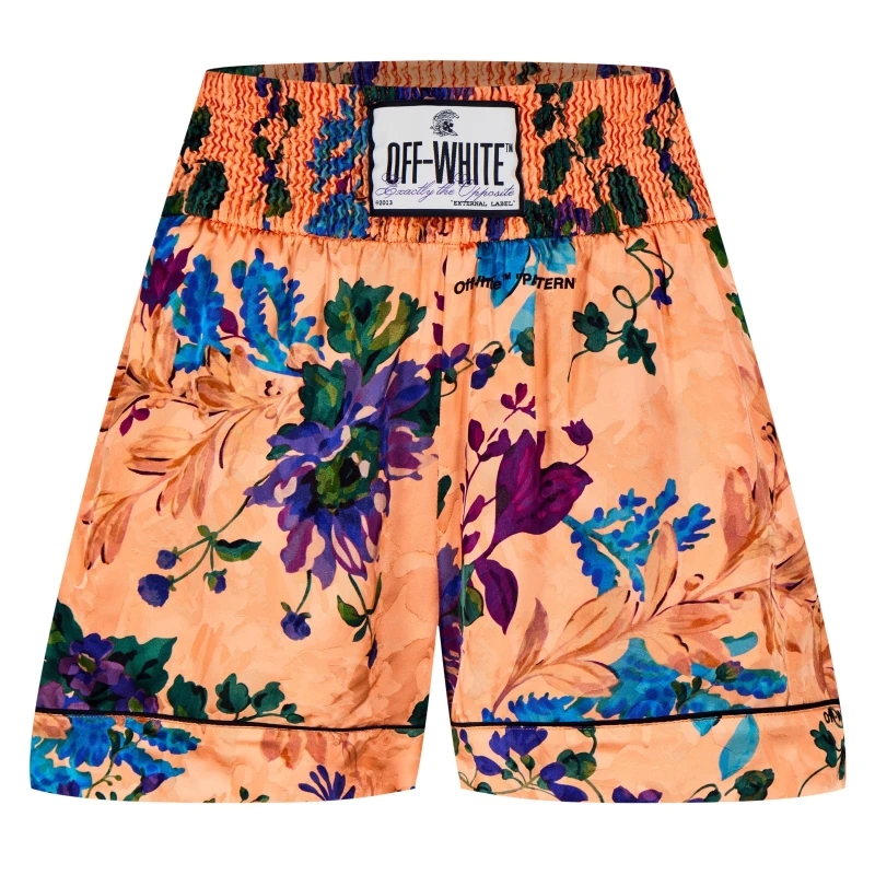 Image of Off White Womens Satin Pyjama Shirt Peach Orange female XS (38)