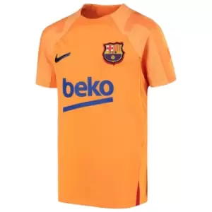 Image of 2021-2022 Barcelona Training Shirt (Orange) - Kids