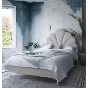 Image of Hendo Bed Double Plush Velvet Silver