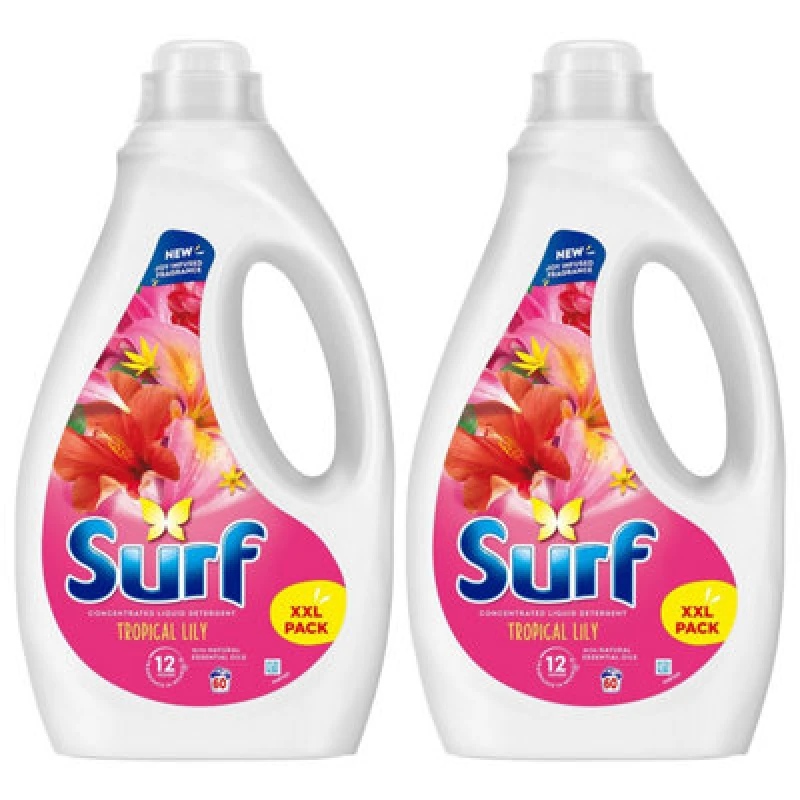Image of Surf Laundry Washing Liquid Detergent Tropical Lily 3.24 L, 120 Washes, 2Pk
