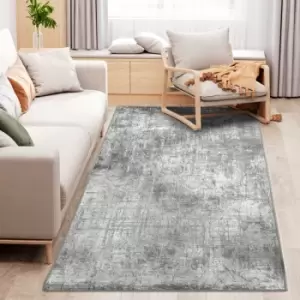 Image of Homcom - Grey Rug, Modern Abstract Carpet for Living Room Bedroom, 150 x 80cm - Grey