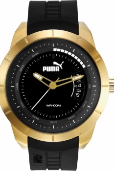 Image of Mens Puma PU10419 MODERN MOTORSPORT - gold Black Watch PU104191001