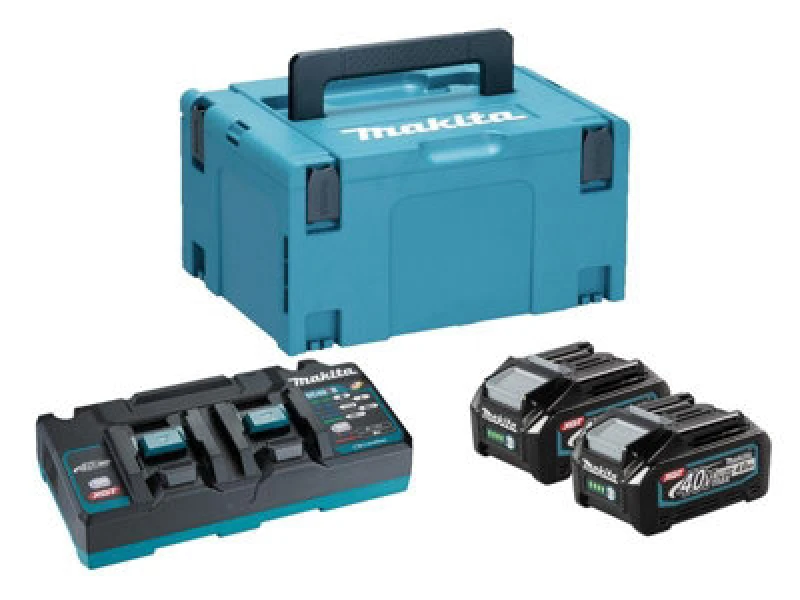 Image of Makita 191U06-6 40v Max XGT Cordless 2 Battery 4ah and Charger Kit 191U06-6 Battery Amp Hours: 4ah
