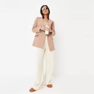 Image of Missguided Tall Loopback Wide Leg Joggers - Neutral