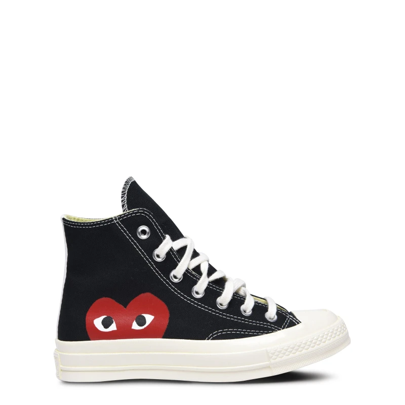 Image of Comme des Garcons PLAY Large Heart Chuck Taylor 70 All Star High Black 1 female 3 (36)