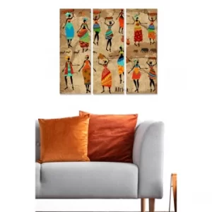 Image of MDF4143569 Multicolor Decorative MDF Painting (3 Pieces)