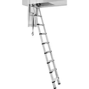 Image of Compact Telescopic Loft Ladder - Grey