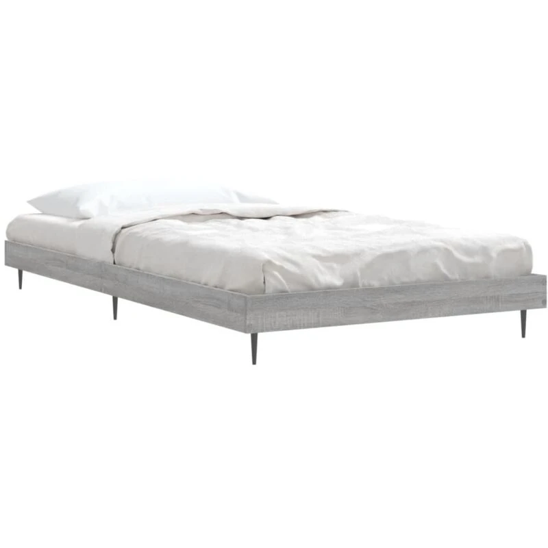 Image of VIDAXL Bed Frame without Mattress Grey Sonoma 100x200cm Engineered Wood Vidaxl 8720845797522