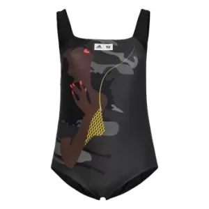 Image of adidas Thebe Magugu Swimsuit (Plus Size) Womens - Black