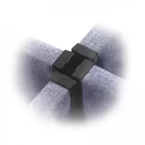 Image of Floor standing fabric screen 4 way panel linking strip 1500mm