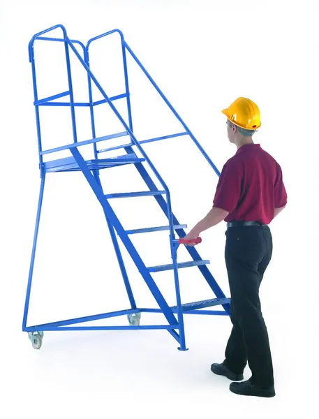 Image of GPC Industries Ltd Fort Tilt N Push Steps 3 Tread - Painted BS EN 131 Profession