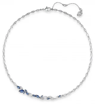 Image of Swarovski Louison Rhodium Plated Necklace Blue 5536547 Jewellery