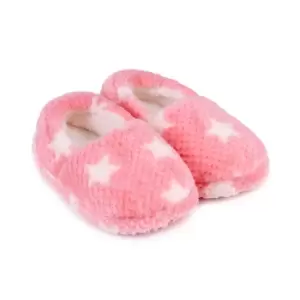 Image of totes Pink Fleece Kid's Full Back Slippers Pink