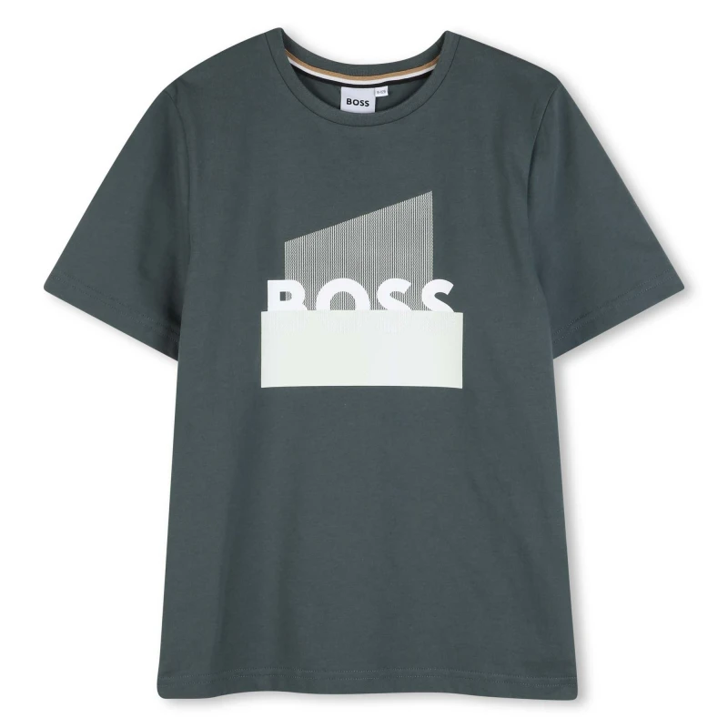 Image of Boss Boss SS T Shirt Jn63 Dark Green male 8Y
