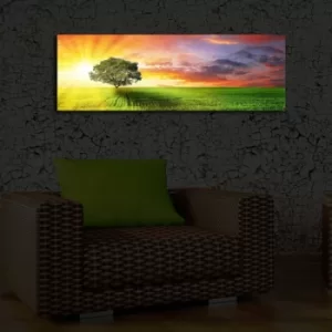 Image of Tree Scene Multicolor Decorative LED Lighted Canvas Painting