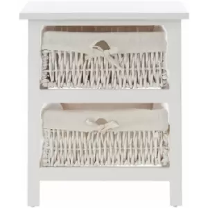 Image of Premier Housewares White 2 Maize Baskets Storage Unit