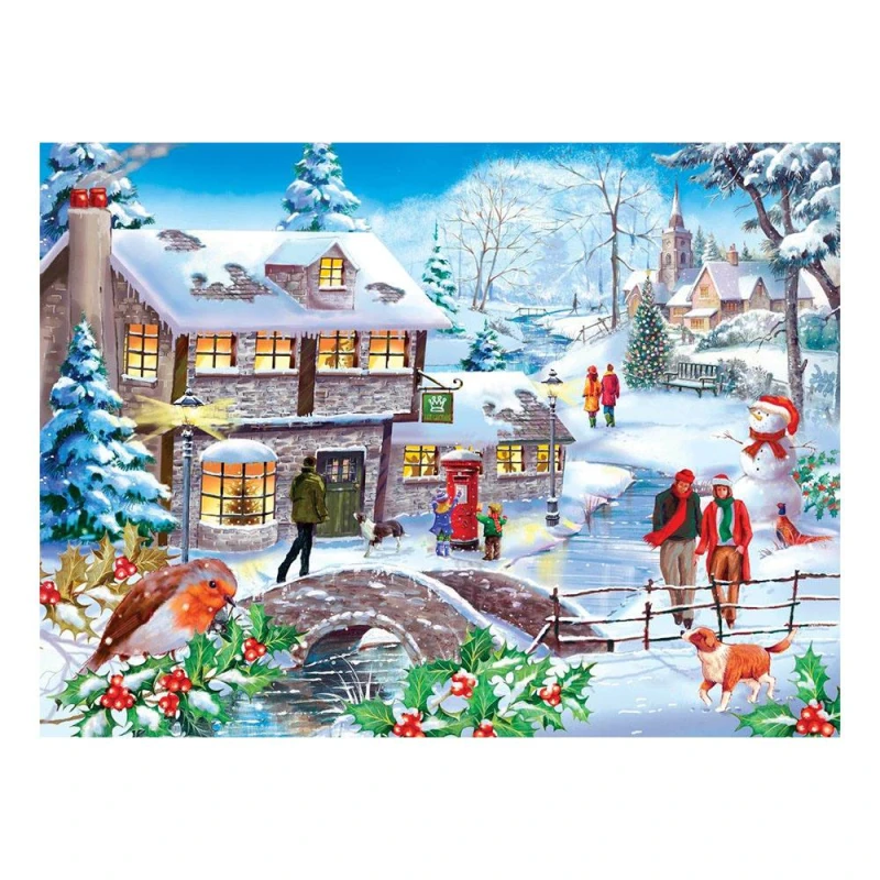 Image of The House Of Puzzles Winter Walk BIG 500 Piece Jigsaw Puzzle Multicolor Unisex 500 Piece