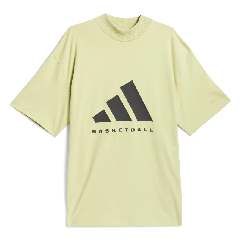 Image of adidas Basketball T-Shirt Mens - Yellow Yellow 2XS